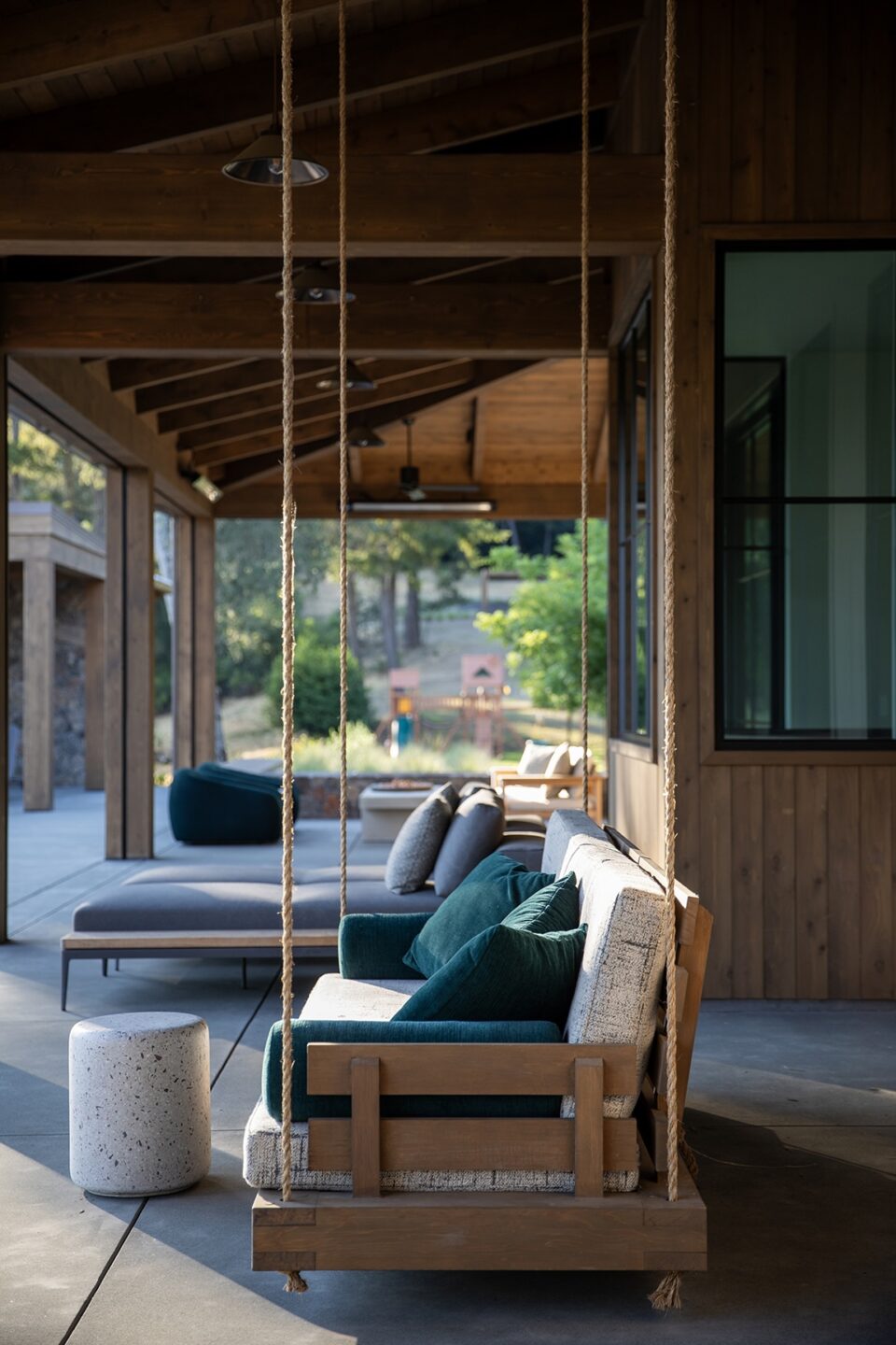 Jennifer-Robin-Interiors-California-Historic-Farmhouse-Healdsburg-Treehouse-Porch-Swing